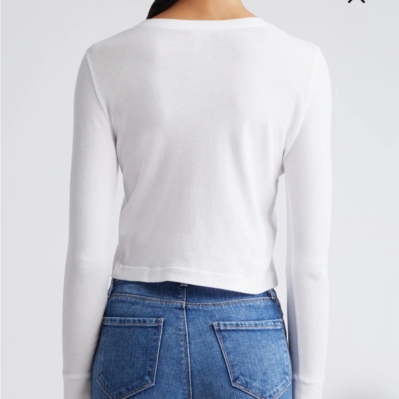 L'AGENCE Benny Crewneck Crop T-Shirt - Picture 2 of 6